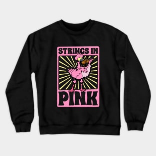 Strings in pink - flamingo on violin Crewneck Sweatshirt